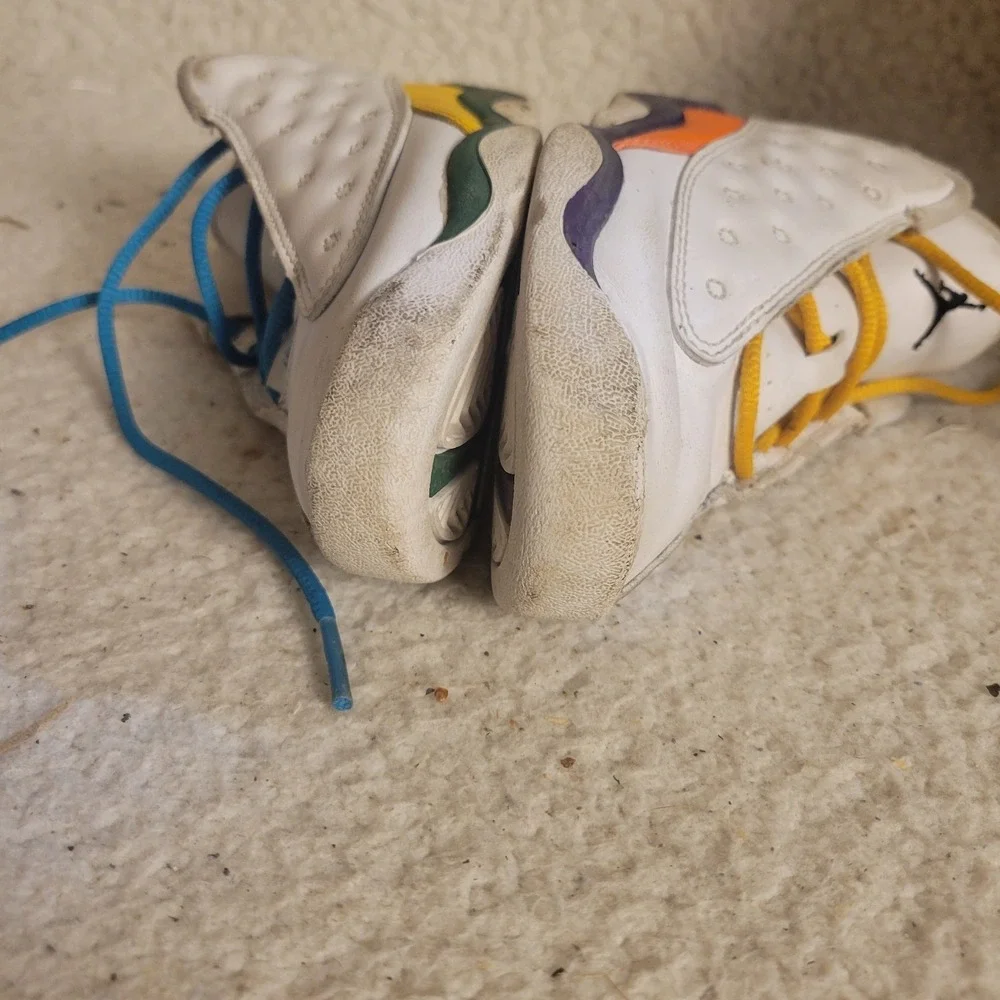Air Jordan 13 Retro Playground Toddler 10C White Multicolor CV0812-158 2020